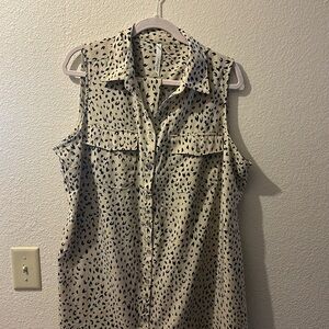 NY 1X tan Collard Dress